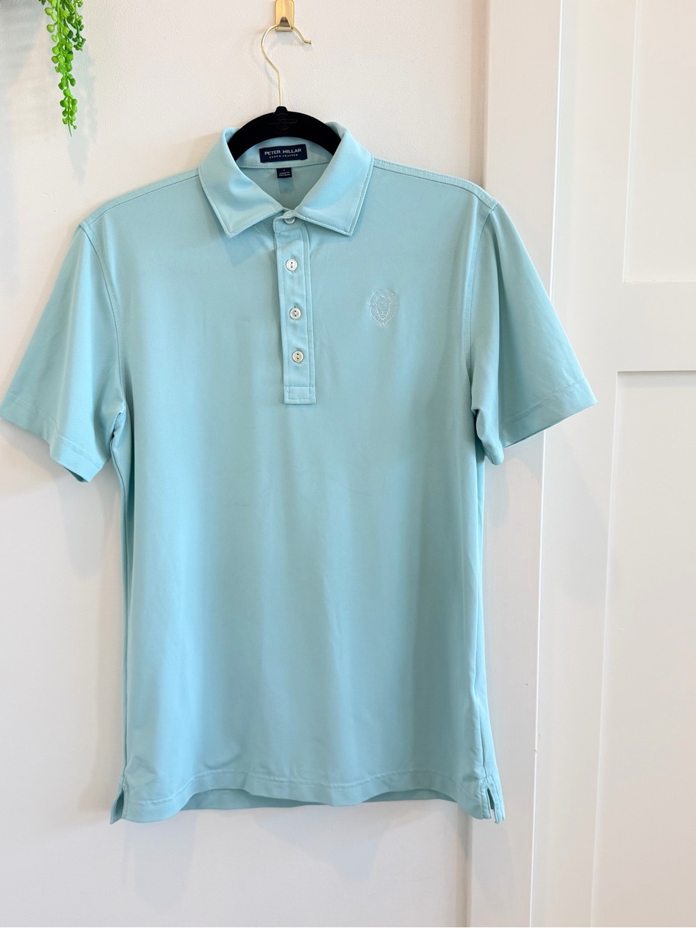 Peter Millar Light Aqua Short-Sleeve Performance Polo